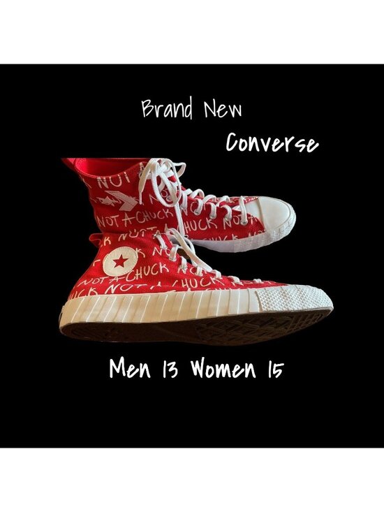Converse Shoes - Converse “Not a Chuck” Hi‑Top Canvas Sneaker Red/White Men’s 13 / Women’s 15 NWT